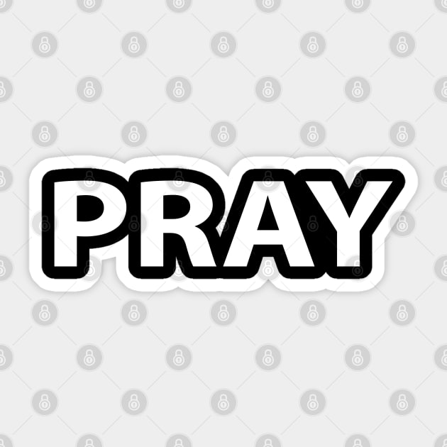 Pray Religious Funny Christian Sticker by Happy - Design